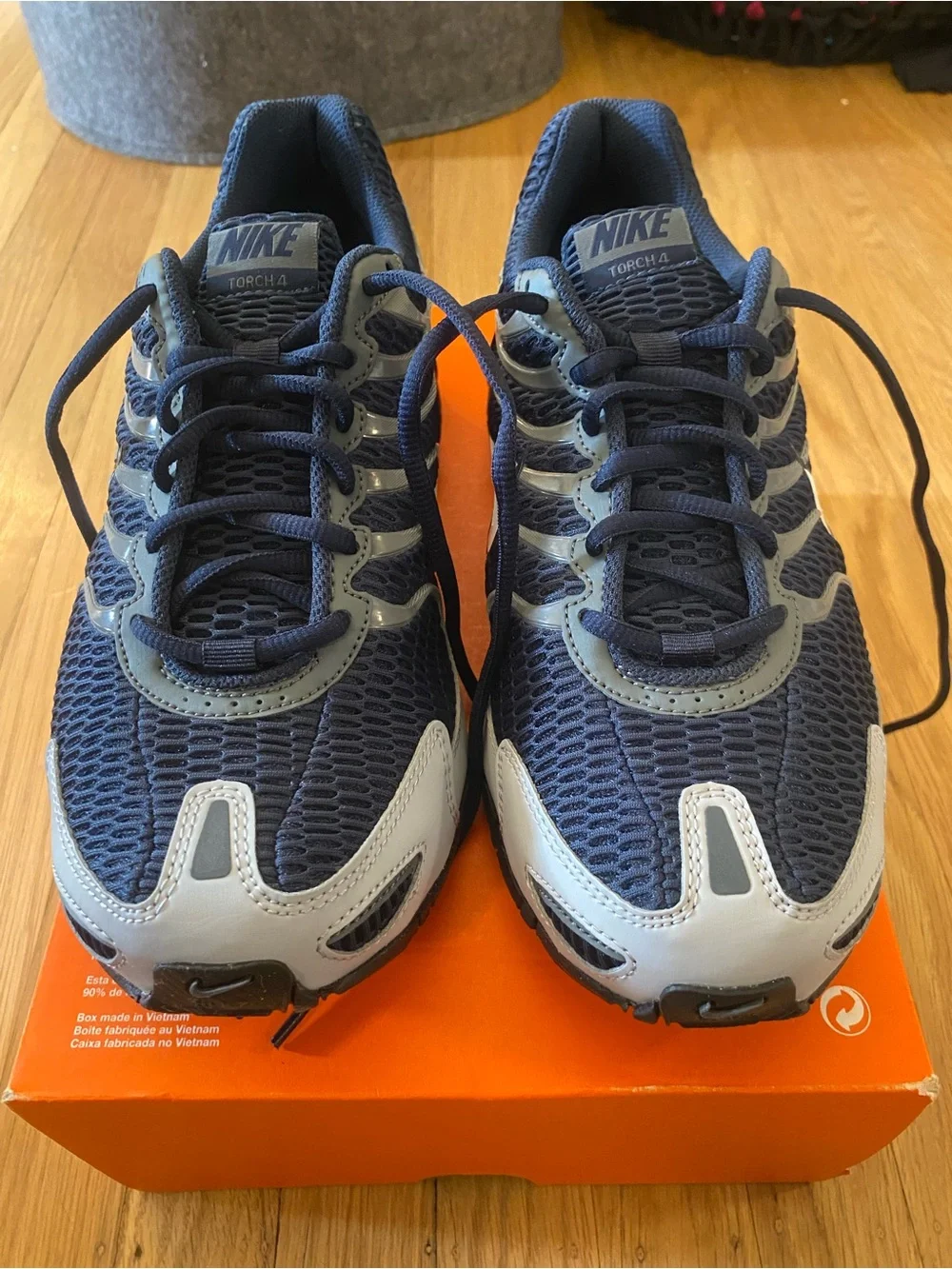 NEW Nike Air Max Torch 4 Men's Shoes Obsidian/Wolf Grey/White Shoes